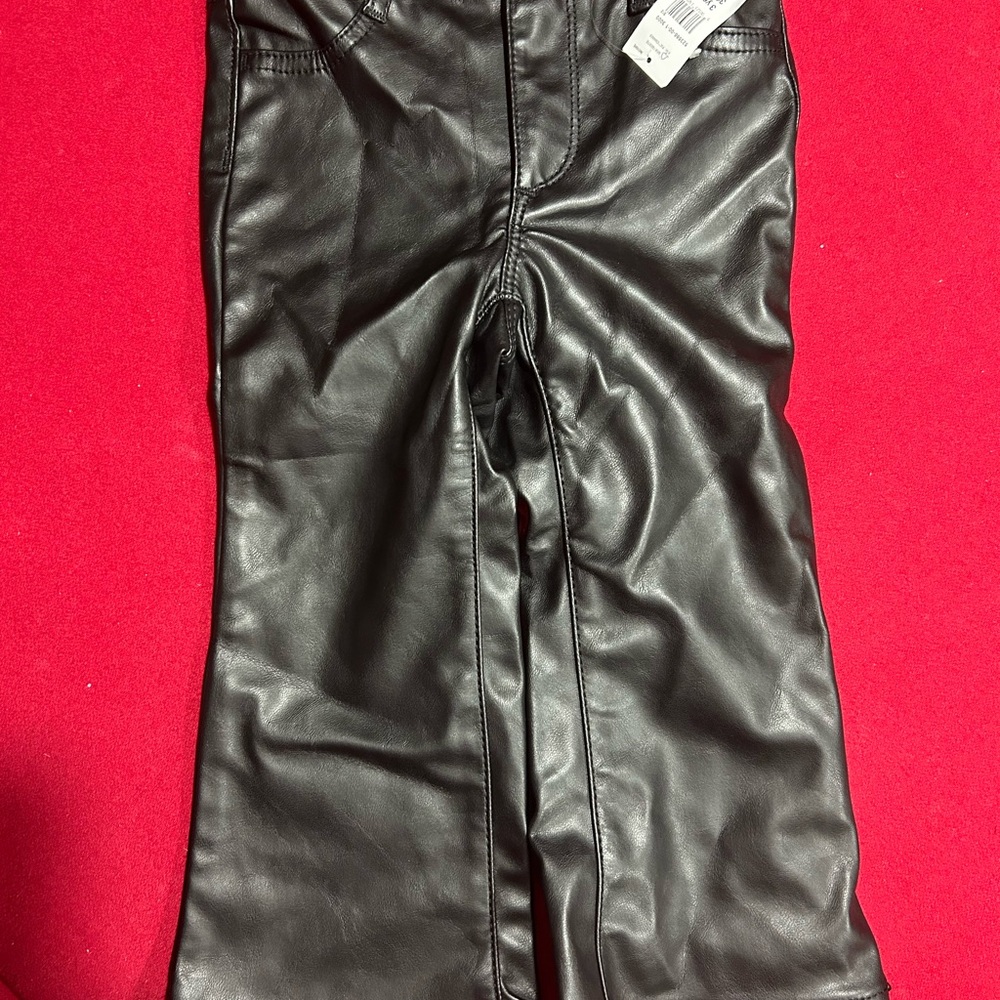 GAP Kids Black Faux Leather Pants